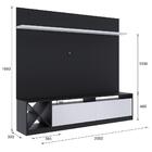 Rack Com Painel Tv 60" Multimóveis Cr25137 Preto/branco