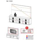 Rack Com Painel Tv 65" Com 2 Portas Londres Multimóveis V3334