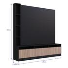 Rack Com Painel Tv 65" Com 3 Portas E Nichos Multimóveis Cr45