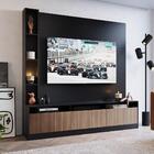 Rack Com Painel Tv 65" Com 3 Portas E Nichos Multimóveis Cr45