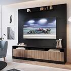 Rack Com Painel Tv 65" Com 3 Portas Multimóveis Cr45116 Preto