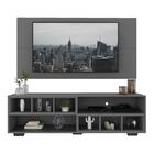 Rack Com Painel Tv 65" Com Nichos E Pés Jazz Multimóveis Mp10