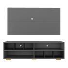 Rack Com Painel Tv 65" Com Nichos E Pés Jazz Multimóveis V1032