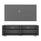 Rack Com Painel Tv 65" Com Pés Jazz Multimóveis Mp1028 Grafit