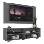 Rack Com Painel Tv 65" Com Pés Jazz Multimóveis Mp1028 Grafit