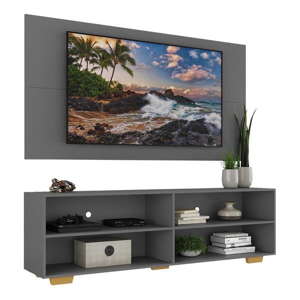 Rack Com Painel Tv 65" Com Pés Jazz Multimóveis V1028