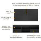 Rack Com Painel Tv 65" E 2 Portas Toronto Multimóveis Preto