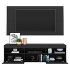 Rack Com Painel Tv 65" E 2 Portas Toronto Multimóveis Preto