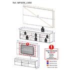 Rack Com Painel Tv 65" E 2 Portas Toronto Multimóveis Preto