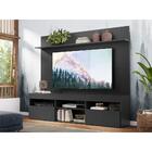 Rack Com Painel Tv 65" E Prateleira Madri Multimóveis Preto