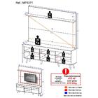 Rack Com Painel Tv 65" Madri Multimóveis Branco/rustic Com Pr