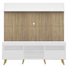 Rack Com Painel Tv 65" Madri Multimóveis Branco/rustic Com Pr