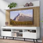 Rack Com Painel Tv 65" Madri Multimóveis Branco/rustic Com Pr