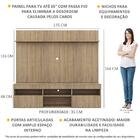 Rack Com Painel Tv 65" Madri Multimóveis E Prateleira Rustic