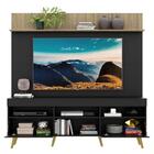 Rack Com Painel Tv 65" Madri Multimóveis Preto/rustic Com Pra