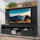 Rack Com Painel Tv 65" Madri Multimóveis Preto/rustic Com Pra