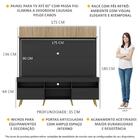 Rack Com Painel Tv 65" Madri Multimóveis Preto/rustic Com Pra
