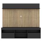Rack Com Painel Tv 65" Madri Multimóveis Preto/rustic Com Sup