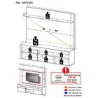Rack Com Painel Tv 65" Madri Multimóveis Preto/rustic Com Sup