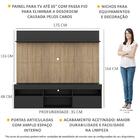 Rack Com Painel Tv 65" Madri Multimóveis Preto/rustic E Prate