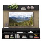 Rack Com Painel Tv 65" Madri Multimóveis Preto/rustic E Prate