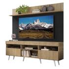 Rack Com Painel Tv 65" Madri Multimóveis Rustic/preto Com Pra