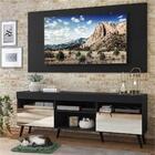 Rack Com Painel Tv 65" Retrô Com Espelho Londres Multimóveis