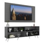 Rack Com Painel Tv 65" Retrô Com Nichos Jazz Multimóveis Mp10