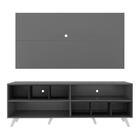 Rack Com Painel Tv 65" Retrô Com Nichos Jazz Multimóveis Mp10