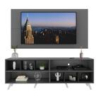 Rack Com Painel Tv 65" Retrô Com Nichos Jazz Multimóveis Mp10