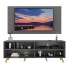 Rack Com Painel Tv 65" Retrô Com Nichos Jazz Multimóveis V1031