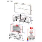 Rack Com Painel Tv 65" Retrô Com Nichos Jazz Multimóveis V1031