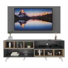 Rack Com Painel Tv 65" Retrô Com Nichos Jazz Multimóveis V1031