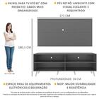 Rack Com Painel Tv 65" Retrô Jazz Multimóveis Mp1027 Grafite/