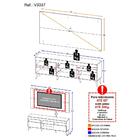 Rack Com Painel Tv 65" Retrô Londres Multimóveis V3337