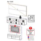 Rack Com Painel Tv 65" Suspenso Flórida Multimóveis V3299