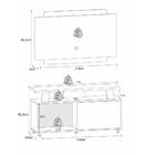Rack Com Painel Tv Até 50" Com Rodízios Multimóveis Cr45220