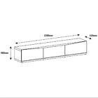 Rack Com Painel Tv Até 60 Pol. 3 Gavetas 2.20 Eros C14 Cinza