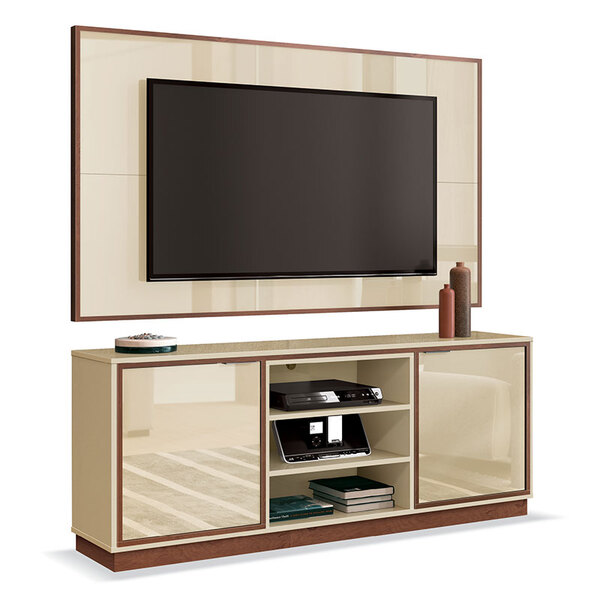 Rack Com Painel Van Gogh Off White/naturale Edn Moveis