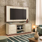 Rack Com Painel Van Gogh Off White/naturale Edn Moveis