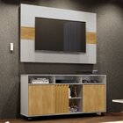 Rack Com Painel Viena Valdemóveis Off White/cinamomo