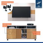 Rack Com Painel Viena Valdemóveis Off White/cinamomo