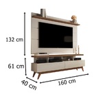 Rack Com Painel Vivare 1.6 Wood Off White/Freijó - Germai Móv