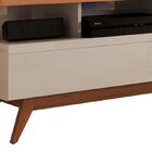 Rack Com Painel Vivare 1.6 Wood Off White/nature-germai Móveis