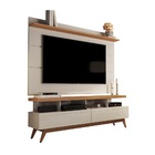 Rack Com Painel Vivare 1.6 Wood Off White/nature-germai Móveis