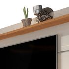 Rack Com Painel Vivare Off White Com Freijó - Germai Móveis