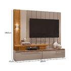 Rack Com Painel Zeus Para Tv De 55 Pol Fendi Natural