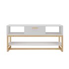 Rack Com Prateleira Nature Branco