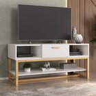 Rack Com Prateleira Nature Branco