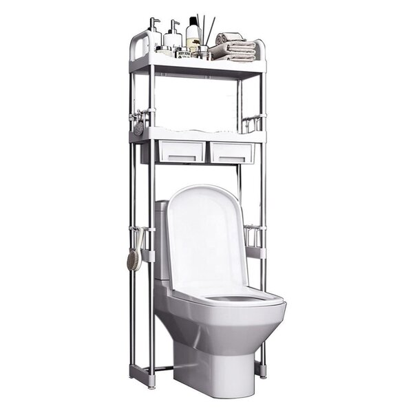 Rack Com Prateleiras E Gavetas Para Banheiro Privada Branco